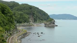 函館本線・銭函海岸をゆく９・733系（後追い）