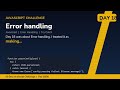 Error handling - Day 18/90 JavaScript Challenge