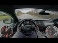 pov driving binaural audio 555 hp bmw x6m on autobahn