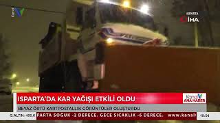 Isparta’da Kar Yağışı Etkili Oldu