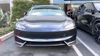 Tesla Model 3 Front Bumper Lip Spoiler V Style Splitter ABS Body Kit by EvBase