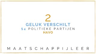 Havo Maatschappijleer § 2.4: Politieke partijen