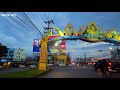 4k ถนนลพบุรีราเมศวร์ คลองแห ยามเย็น hat yai city in the evening songkhla thailand