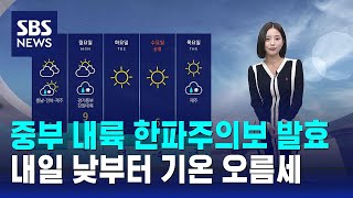 [날씨] 중부 내륙 한파주의보 발효…내일 낮부터 기온 오름세 / SBS