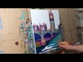 Artist JOSE TRUJILLO Impressionism Oil Painting Big Ben Demo