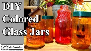 Make Your Own Colored Glass Jars, An Easy DIY