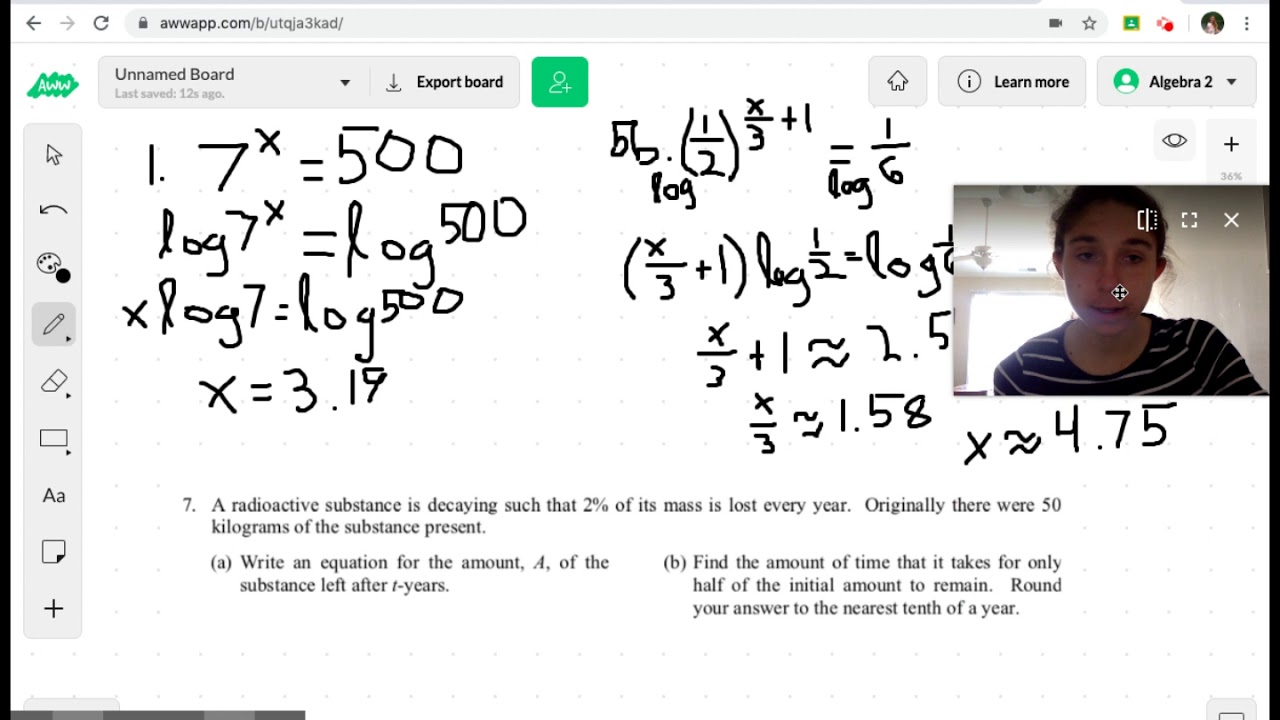 Algebra 2 - Solving Exp. Equations Examples - YouTube