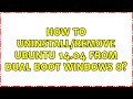 How to uninstall/remove ubuntu 14.04 from dual boot windows 8?