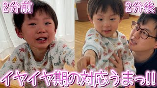 【イヤイヤ期】息子が癇癪を起こした時のパパの対応がスムーズすぎる!!