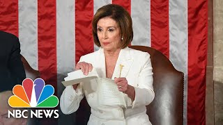 Watch Nancy Pelosi Rip Up Copy Of President Donald Trump’s State Of The Union Sp