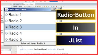 Java - How To Create a JList with RadioButtons In Java NetBeans [With Source Code]