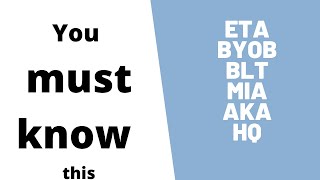 20 acronyms you must know. Check if you know them.