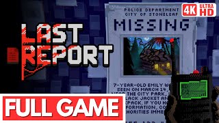 LAST REPORT Gameplay Walkthrough FULL GAME - No Commentary
