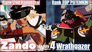 GGST➤Rank 2nd Ramlethal / ラムレザル [ Zando ] vs Rank TOP POTEMKIN / ポチョムキン [ Wrathgazer ] Guilty Gear