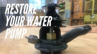 Water pump restoration from a 1928 Chevy.