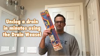 Dad Quickly Unclogs a Drain Using the Drain Weasel