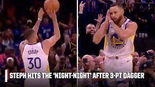 Steph Curry puts the Magic to SLEEP after DAGGER 3-POINTER & 'NIGHT-NIGHT' CELLY 👏 | NBA on ESPN