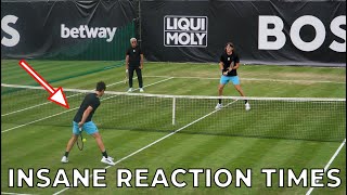Tsitsipas Insane Volley Drill With Younger Brother | COOL TRICKSHOTS