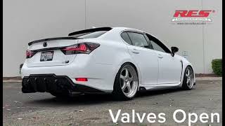 Lexus GSF with RES titanium mid pipe + valve muffler catback exhaust