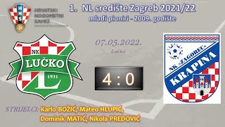 NK Lučko - NK Zagorec Krapina (4-0), mlađi pioniri, 1. NL središte Zagreb, 07.05.2022.