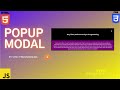 Creating a popup Modal Using HTML CSS and Javascript
