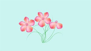 Adobe Illustrator Watercolor Drawing Tutorial - How to draw Vector Flowers