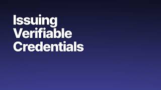Registry and verifiable credential demo