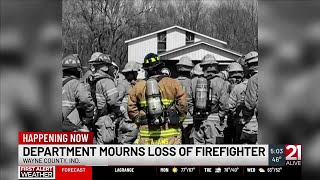 Eastern Indiana community mourning recent line-of-duty death of Wayne County firefighter