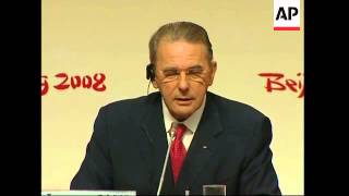 IOC President Jacques Rogge on Beijing Games