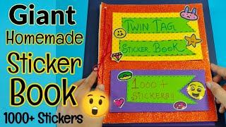 Biggest homemade sticker book ever!! 😱😳 How to make sticker book / 1000+ Diy Homemade Sticker book🤫🤐