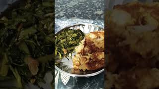 Village Morning Brackfast #villagecooking #short পান্তাভাত আর কলিমী শাকের ভাজা