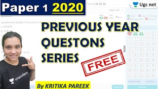 NTA UGC NET 2021 | Paper - 1 | Previous Year Questions Series | Kritika Pareek