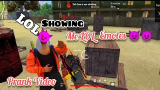 Showing me Emotes 😈 PRANK VIDEO with FREE FIRE PLAYER | DANISH BALOCH