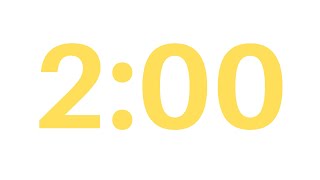 2 Minute - Simple Countdown Timer - Yellow Numbers