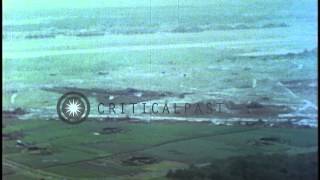 An aerial view of Atsugi Airfield near Atsugi, Japan (close to Yamato and Ayase J...HD Stock Footage