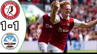 Bristol city vs Swansea city full-time 1-1 all goals and Highlights!!