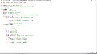 ATM Machine Logic in Python using ‘if’ statement.
