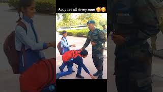 Respect to all Indian armed forces children touching Indian Army soldier feet #indianarmy #respect
