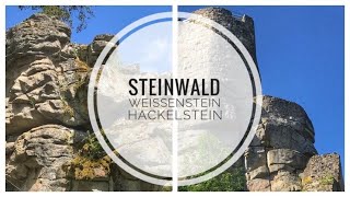 Wanderung im Steinwald. Burgruine Weißenstein und Aussichtsfelsen Hackelstein.