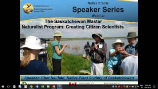 The Saskatchewan  Master Naturalist Program   Creating Citizen Scientists