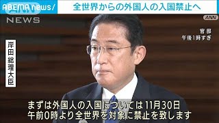 外国人入国あすから禁止へ　オミクロン株“急拡大”(2021年11月29日)