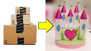 DIY Castle with cardboard easy || How to make castle at home from cardboard