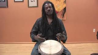 Making Bass Sounds on a Djembe Drum