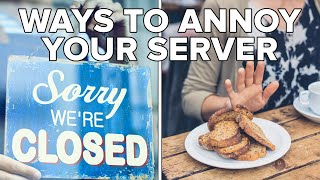 Things You Do That Annoy Servers And Bartenders