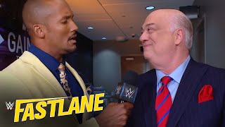 Paul Heyman admonishes Byron Saxton for asking the wrong questions: WWE Fastlane 2023 highlights