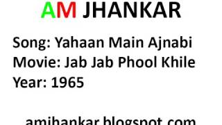 Yaha mai ajanbi hoon-jhankar version -jab jab pbool khile