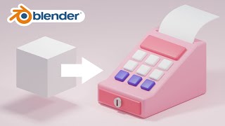 【blender初心者】レジのアイコン超簡単モデリング！
