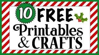 10 FREE Christmas Printables! 🎄 (cheap & easy crafts!) Dollar Tree DIYs 2024