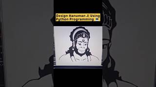 Design Hanuman Ji Using Python Programming #viralshorts #shorts #pythonprogramming #hanumanji
