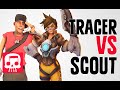 TRACER VS SCOUT Rap Battle by JT Music